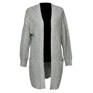 Ruby Moon Light Gray Knit Cardigan Oversized No Buttons Lagenlook